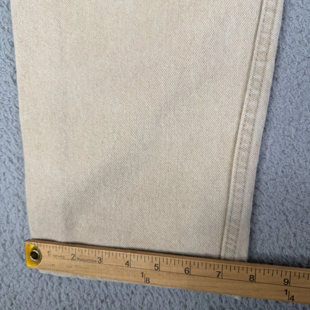 VINTAGE LEVI'S 550 Jeans Mens 38x34 Beige Orange Tab Made USA Pants Streetwear